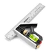 Arrow Combination Square, 6-Inch Combo Square with Stainless Steel Ruler, Zinc