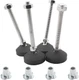 Luomorgo 4 Pcs M12 Leveling Feet with T-Nut, anti Skid Threaded Rubber Feet, Adj