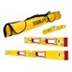 Stabila 48375 Type 196 Classic 3 Level Set w Case 10in 24in 48in