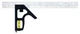NEW Johnson Level 400 Metal 12" Combination Square w/ Level and Scriber 6245054