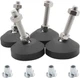 Luomorgo 4 Pcs M8 Leveling Feet with T-Nut, Anti Skid Threaded Rubber Feet, A...