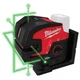 Milwaukee 3624-20 M12 Green Cross Line and 4-Points Laser