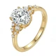 MoiuVieg Oval Wedding Band 925 Sterling Silver 14K Gold Plated 1ct Oval