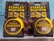 STANLEY 33-725 PACK OF 2 PZ 25-FEET FATMAX TAPE MEASURE 