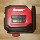 BAUER LASER LEVEL 20205L-B 30ft SELF LEVELING Cross line laser 57530 Free Ship .