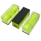 Laiesya 3Pcs Small Square Magnetic Spirit Levels Set Precision Bubble 