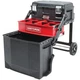 Craftsman Tool Box Rolling Storage Organizer Black Red Plastic Metal 22in