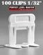 1/32" T-Lock 100 Clips - Perfect Level Master  - Tile Leveling System spacers