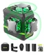 LasGoo Laser Level Self Leveling 360&deg;x3 Green Cross Line Laser Tool for Con