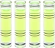 HARFINGTON 4pcs Green Cylindrical Bubble Level, 9.5x40mm, 