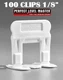 1/8"  100 T-Lock Clips - Perfect Level Master  - Tile Leveling System spacers