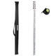 KEZERS 14 FT Dual Sided Aluminum Grade Rod - 8ths, 4 Section 14 Foot, Black 