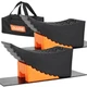 OULEME Curved Leveling Blocks, Raised Tire Change Ramp, 2 Set | Raise 4"-6" 