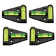 LAIESYA 4Pcs RV T Level Cross Check Levelers Bubble Levels Use for RVs, Black 
