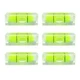 SIZIKJXGHWYI 6Pcs Small Bubble Level 10x10x29mm Mini Fluorescent Yellow-green 