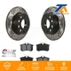Rear Drill Slot Brake Rotor Semi-Metallic Pad Kit For Volkswagen Jetta Beetle A3