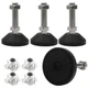 Hordion 4Pcs M12 Leveling Feet Adjustable Furniture D50xM12x50, Black Hordion 4Pcs M12 Leveling Feet Adjustable Furniture D50xM12x50, Black