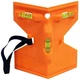 Johnson 175-O Post and Pipe Level, 3-1/4 in L, 3-Vial, Nonmagnetic, Plastic, Ora