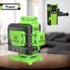 Huepar 4x360 Green Beam Cross Line Self-levelingTiling Floor Laser Tool+Receiver