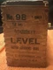 Starrett No. 98 12-inch Level with Ground Vial, Vintage Original, Wooden Box