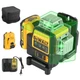 For Dewalt DW089LG 12-Line 360&deg; Green Laser Level 12V Battery+charger+tool