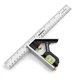 Arrow Combination Square, 12-Inch Combo Square with Stainless Steel Ruler, Zi...