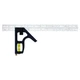 Johnson 400 Combination Square, 12 in L Blade, Stainless Steel Blade, 1/8 in, 1/