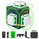 CIGMAN CM-701 Self-leveling Laser Level 3x360&deg; 100ft 3D Green Cross Line Tools