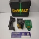 DeWalt Green Self-Leveling Cross Line Laser Level W/ Case, Bracket & Target Card
