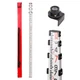 14 foot Aluminum Grade Rod - 10ths, 3 Sections Dual Sided 14FOOT 10TH, Red 
