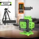 Huepar16 Lines Rotary Green Beam Laser Self Leveling Laser Level+Receiver+Tripod