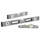 WORKPRO 3Piece Spirit Level Set 16" 24"(Non-magnetic) 9"(Magnetic) Torpedo Level