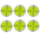 WOYISEPG 6Pcs Small Circular Bubble Spirit Level Double Sided 32x7mm, Sticky