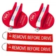 DEDC Universal Pinch Weld Jack Pad 2 Pcs Red 2 Pcs with 2 Reminder Streamers
