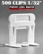 1/32" T-Lock 500 Clips - Perfect Level Master  - Tile Leveling System spacers