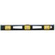 Johnson 3748 I-Beam Level, 48 in L, 3-Vial, 2-Hang Hole, Non-Magnetic, Aluminum,