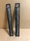 2x Johnson 1817-0000 Anodized Aluminum Black Straight Edge Rule 12 L x 1.5 W in.