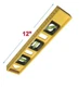 12" - 3 Vial Level - 1 Foot Long Ruled Edge for Accurate Measurements - Trisonic