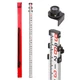 9-Foot Aluminum Grade Rod - 10ths Double-Sided Scale, 9FOOT 10TH, Red 