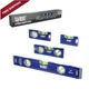 WBE 4-Piece Torpedo Level Set, Aluminium Alloy Magnetic Spirit Blue
