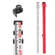 GEOLENI Aluminum Grade Rod - 10ths, With Carrying Case and 9 feet, Red