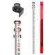 MUTOOP 9ft Aluminum Grade Rod with Bubble Level - 3-Stage 9 FOOT, Silver 