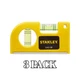 Stanley 0-42-130 Pocket Level magnetic 14 x 11.5 x 2.1 inches, Yellow  PACK OF 3