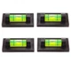 SIZIKJXGHWYI 4Pcs Magnetic RV Standard Levels Bubble Spirit Level Black 