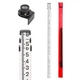 MUTOOP 9FT Aluminum Grade Rod & Telescopic Leveling - 3-Stage 9Foot, Red 