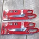 Lot of 2 Milwaukee Jobsite Straight Scissors OS Red All-Metal Handles 48-22-4046