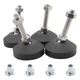 Luomorgo 4 Pcs M10 Leveling Feet with T-Nut, Anti Skid D50 x x H50, Black 