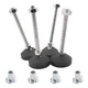 Luomorgo 4 Pcs M12 Leveling Feet with T-Nut, Anti D50 x x H100, Black