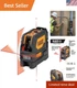 Klein Tools 93LCLS Laser Level - Bright Red Cross Lines & Ceiling Clamp Mount