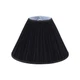 33024, Hardback Empire Transitional Spider Lamp Shade, Pleated Black Faux Sil...
